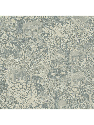 Dutch Wallcoverings Langtan - Bygga Bo Blue - Blauw