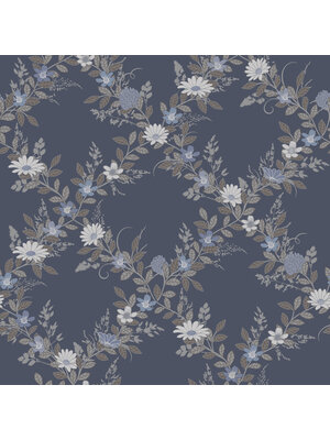 Dutch Wallcoverings Ortagard - Margareta Blue - Blauw Dutch Wallcoverings Ortagard - Margareta Blue - Blauw
