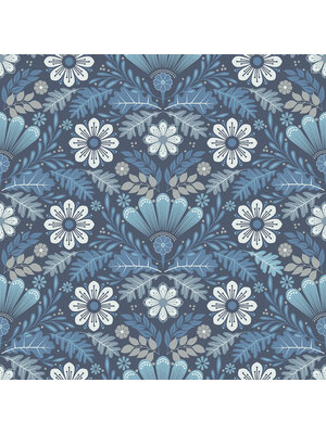 Dutch Wallcoverings Sunnano - Klockrike Blue - Blauw Dutch Wallcoverings Sunnano - Klockrike Blue - Blauw