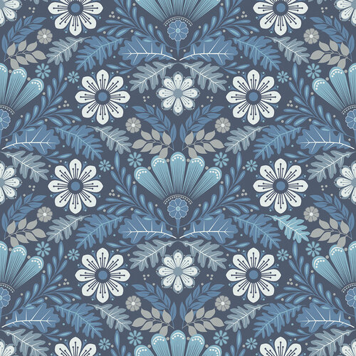 Dutch Wallcoverings Sunnano - Klockrike Blue - Blauw