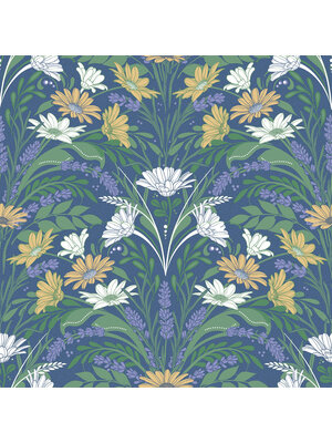 Dutch Wallcoverings Sunnano - Värmdö Blue/Yellow - Blauw/Geel Dutch Wallcoverings Sunnano - Värmdö Blue/Yellow - Blauw/Geel