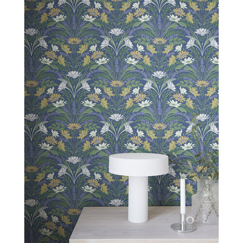 Dutch Wallcoverings Sunnano - Värmdö Blue/Yellow - Blauw/Geel