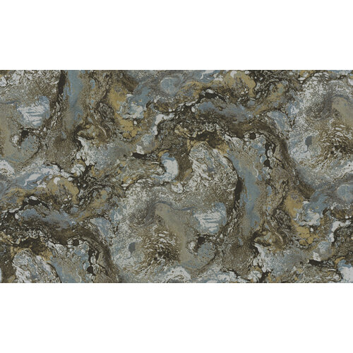 Dutch Wallcoverings Carrara Best - Blauw/Goud