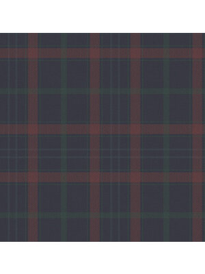 Dutch Wallcoverings Sauvage Ruit - Blauw/Rood