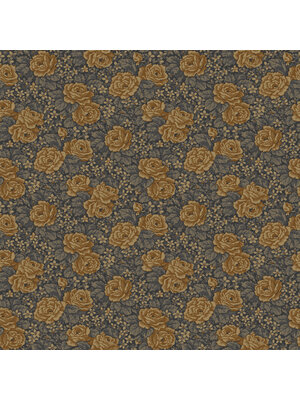 Dutch Wallcoverings FC Rosenlycka- Roses Blue/Brown - 43109