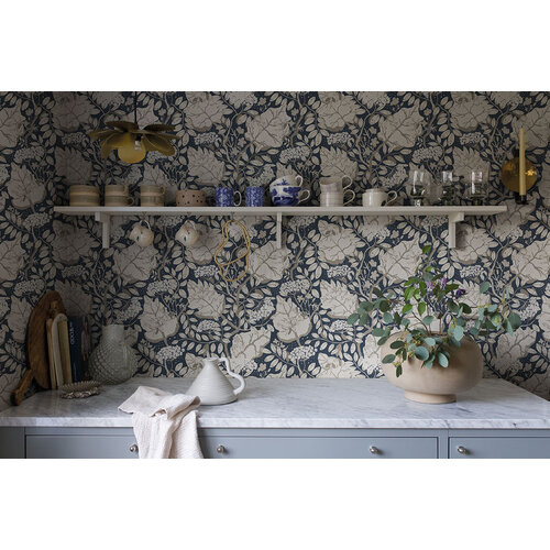 Dutch Wallcoverings Lina - Ulla -Britt Blue Grey - Blauwgrijs