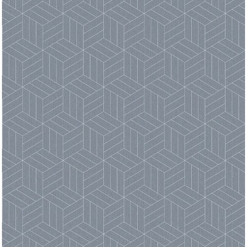 Dutch Wallcoverings Euphorie - Dessin - Blauwgrijs/Zilver