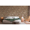 Dutch Wallcoverings Khalili - Ozbek Maroon /Khaki - Bordeaux/Groen