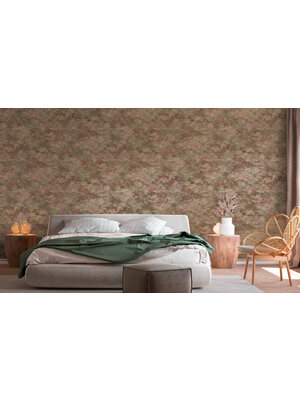 Dutch Wallcoverings FC Khalili- Ozbek  Maroon /Khaki - 65903