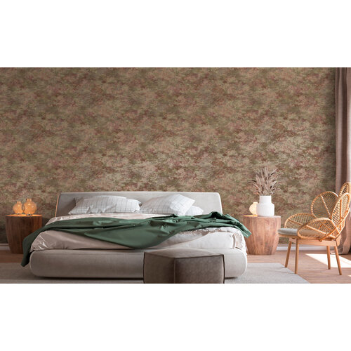 Dutch Wallcoverings Khalili - Ozbek Maroon /Khaki - Bordeaux/Groen