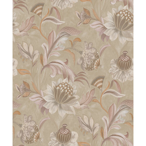 Dutch Wallcoverings Arabesque - Cecelia Blush Coral - Bruin