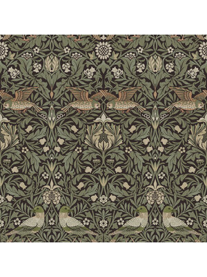 Dutch Wallcoverings Hidden Treasures 2 -Bird Brown/Green - Bruin/Groen