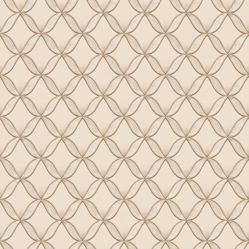 Dutch Wallcoverings Fabric Touch/Bs1 Geometric Cream - Creme