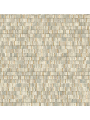 Dutch Wallcoverings Artisan Small Metallic Wood - Dark Green