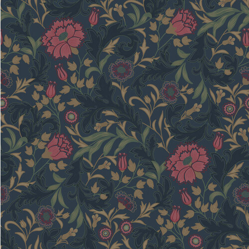 Dutch Wallcoverings Eleganza - Bilbury Navy - Donkerblauw