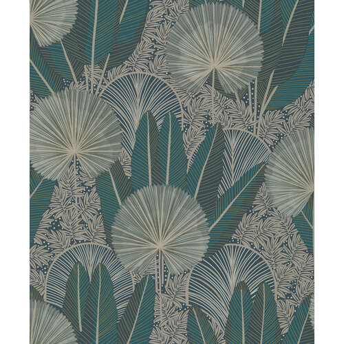 Dutch Wallcoverings Asperia - Asperia - Donkerblauw/Groen