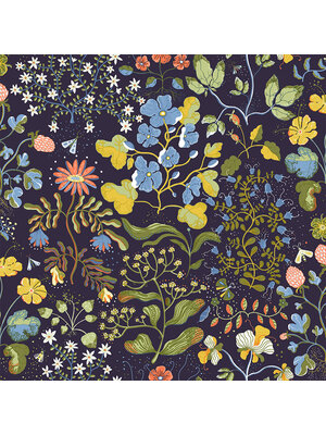 Dutch Wallcoverings FC Fägring- Groh donkerblauw/groen - 22002