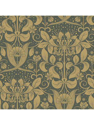 Dutch Wallcoverings Hjärterum - Berit - Donkergroen Dutch Wallcoverings Hjärterum - Berit - Donkergroen