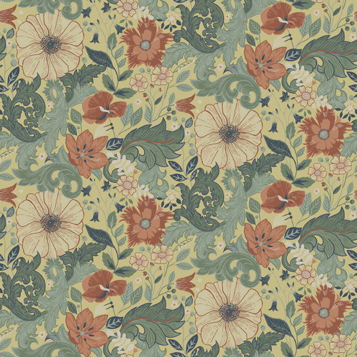 Dutch Wallcoverings Angas - Victor Yellow - Geel