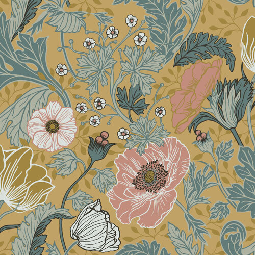 Dutch Wallcoverings Apelviken - Anemone Yellow - Geel Dutch Wallcoverings Apelviken - Anemone Yellow - Geel