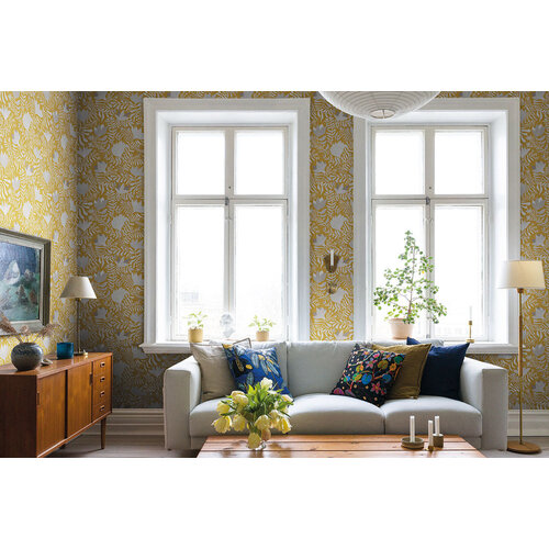 Dutch Wallcoverings Lina - Brita Yellow - Geel