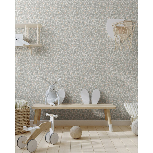 Dutch Wallcoverings Klara & Tove - Blåbär Small Yellow/White - Geel/Wit