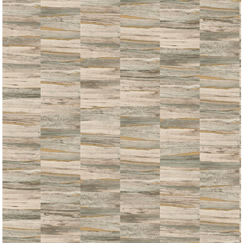 Dutch Wallcoverings Artisan Metallic Wood - Gold/Green