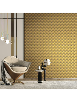 Dutch Wallcoverings New Tekko Blokje - Goud