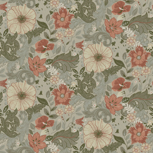 Dutch Wallcoverings Angas - Victor Grey - Grijs