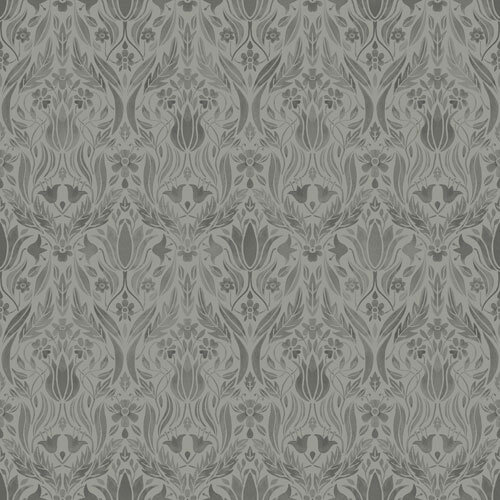 Dutch Wallcoverings Blomstermala - Ludvig D. Grey - Grijs