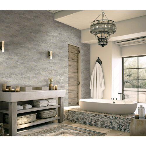 Dutch Wallcoverings Sahara - Atlas Steel Grey - Grijs