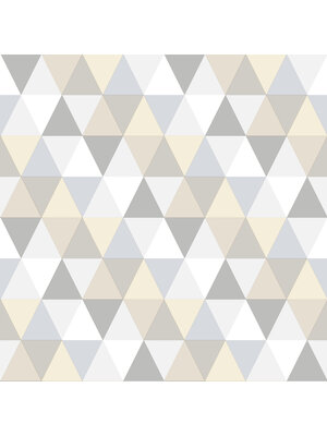Dutch Wallcoverings Joy - Driehoeken - Grijs/Beige Dutch Wallcoverings Joy - Driehoeken - Grijs/Beige