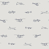 Dutch Wallcoverings Joy - Vliegtuigen - Grijs/Blauw