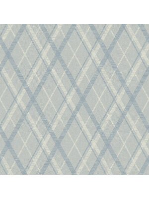 Dutch Wallcoverings Sauvage Ruit - Grijs/Blauw
