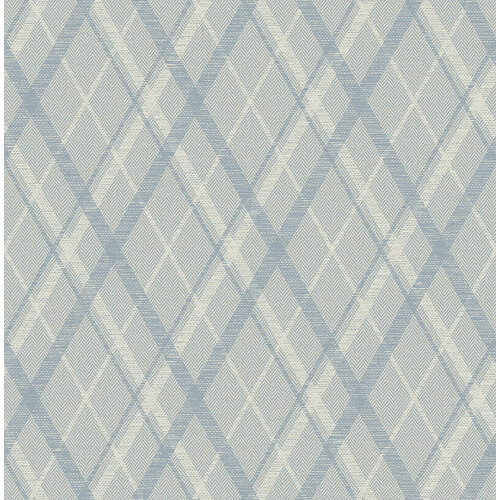 Dutch Wallcoverings Sauvage Ruit - Grijs/Blauw