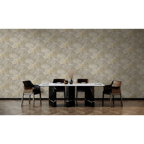 Dutch Wallcoverings Arabesque - Portoro Grey/Gold - Grijs/Goud