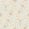 Dutch Wallcoverings Rosenlycka - Garden Flowers Neutral - Grijs/Rood