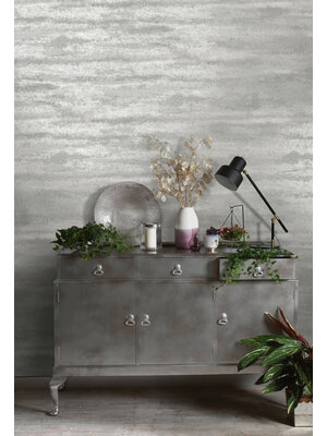 Dutch Wallcoverings Khalili - Horizon Bead Dove - Grijs/Zilver Dutch Wallcoverings Khalili - Horizon Bead Dove - Grijs/Zilver