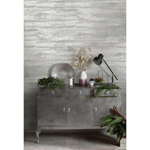 Dutch Wallcoverings Khalili - Horizon Bead Dove - Grijs/Zilver