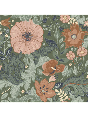 Dutch Wallcoverings Angas - Victoria Green - Groen