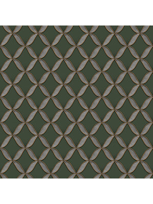 Dutch Wallcoverings Fabric Touch/Bs1 Geometric Dark Grn - Groen