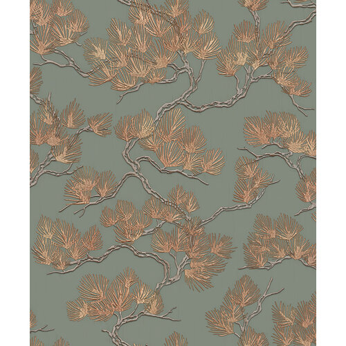 Dutch Wallcoverings Wall Fabric/Bs1 Pine Tree Green - Groen