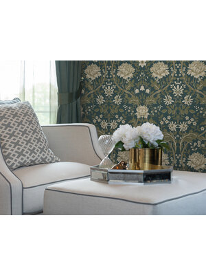 Dutch Wallcoverings FC British Heritage bloem groen - KT20104 Dutch Wallcoverings FC British Heritage bloem groen - KT20104