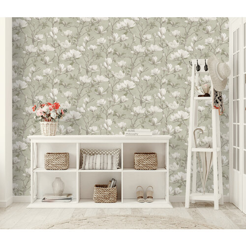 Dutch Wallcoverings Eleganza - Petalina Sage - Groen