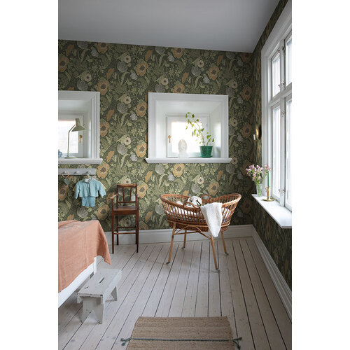 Dutch Wallcoverings Gronhaga - Anemone Green - Groen