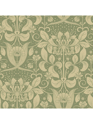 Dutch Wallcoverings Hjärterum - Berit - Groen Dutch Wallcoverings Hjärterum - Berit - Groen