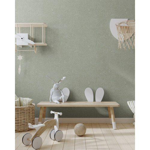 Dutch Wallcoverings Klara & Tove - Landskapsdjur Green - Groen
