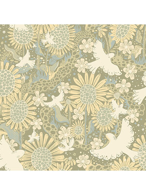 Dutch Wallcoverings Langtan - Drömma Green - Groen Dutch Wallcoverings Langtan - Drömma Green - Groen