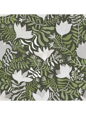 Dutch Wallcoverings Lina - Brita Green - Groen