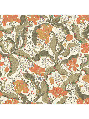 Dutch Wallcoverings Lina II - Bodri Dark Green - Groen Dutch Wallcoverings Lina II - Bodri Dark Green - Groen